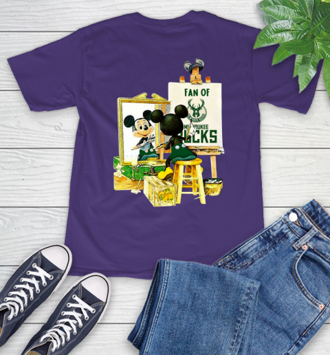 NBA Basketball Milwaukee Bucks Mickey Drawing Shirt 5