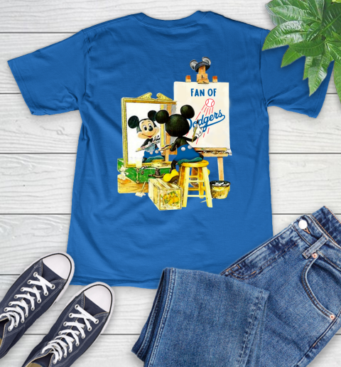 MLB Baseball Los Angeles Dodgers Mickey Drawing Shirt 50