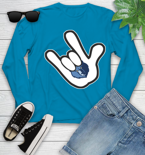 Memphis Grizzlies NBA Basketball Mickey Rock Hand Disney Youth Long Sleeve 7