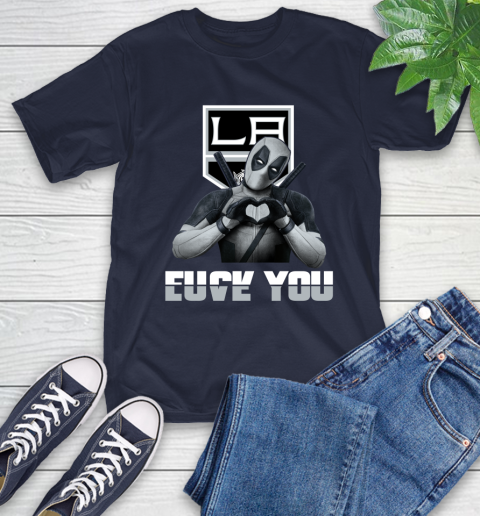 NHL Los Angeles Kings Deadpool Love You Fuck You Hockey Sports T-Shirt 3