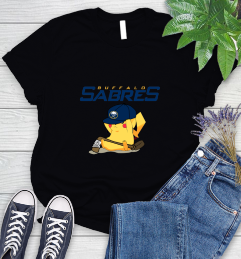 NHL Pikachu Hockey Sports Buffalo Sabres Women's T-Shirt 2