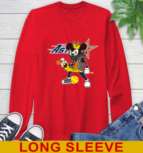 Houston Astros MLB Baseball Mickey Peace Sign Sports Long Sleeve T-Shirt 10