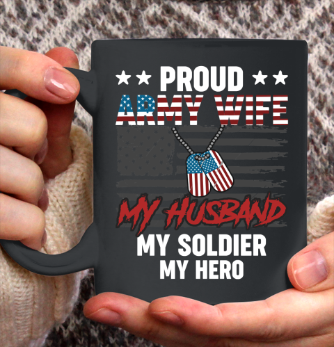 Veteran Shirt Proud Army Wife Ceramic Mug 11oz