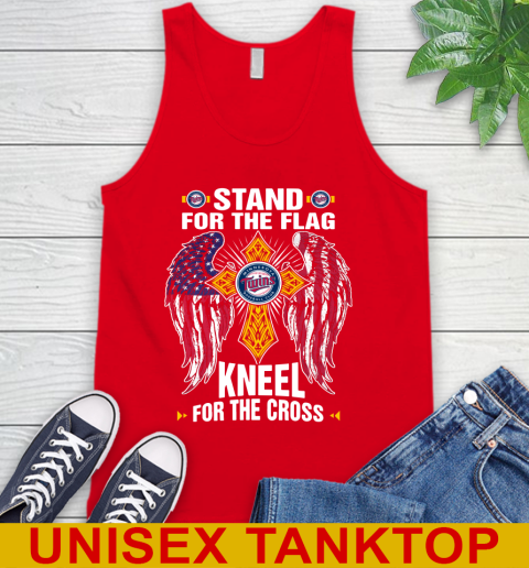 MLB Baseball Minnesota Twins Stand For Flag Kneel For The Cross Shirt Tank Top 5