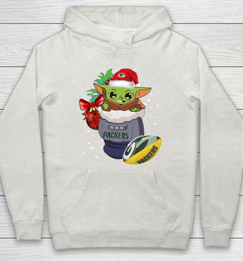 Green Bay Packers Christmas Baby Yoda Star Wars Funny Happy NFL Hoodie 12