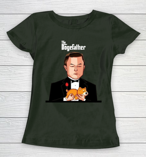Dogecoin The DogeFather Funny Women's T-Shirt 4