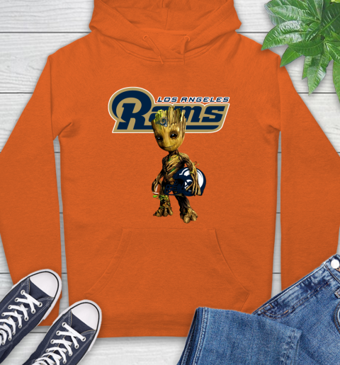 Los Angeles Rams NFL Football Groot Marvel Guardians Of The Galaxy Hoodie 5