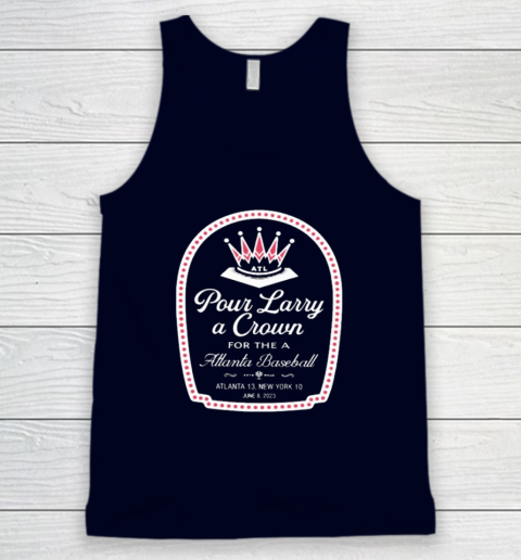 Atlanta Braves Pour Larry A Crown Tank Top 2