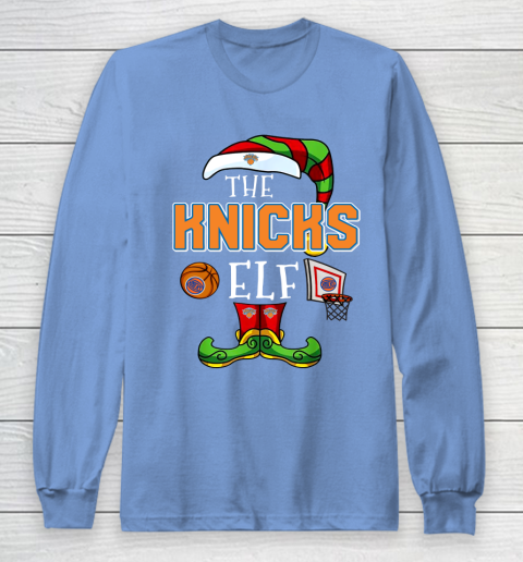 New York Knicks Christmas ELF Funny NBA Long Sleeve T-Shirt 8