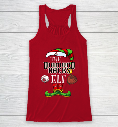 Arizona Diamondbacks Christmas ELF Funny MLB Racerback Tank 4