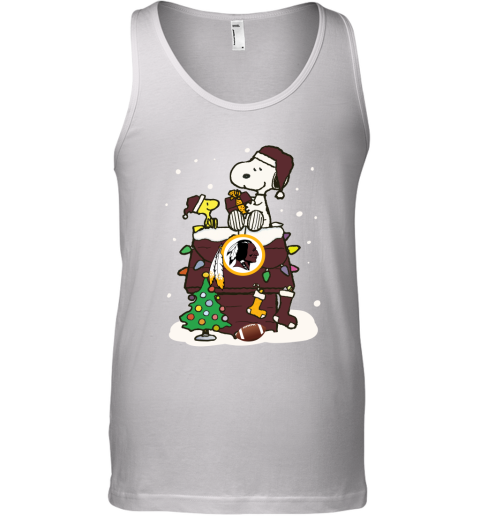 A Happy Christmas With Washington Redskins Snoopy Tank Top