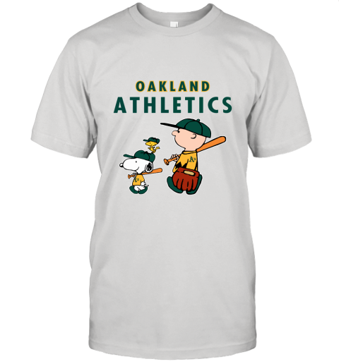 Oakland Athletics Let's Play Baseball Together Snoopy MLB Shirt