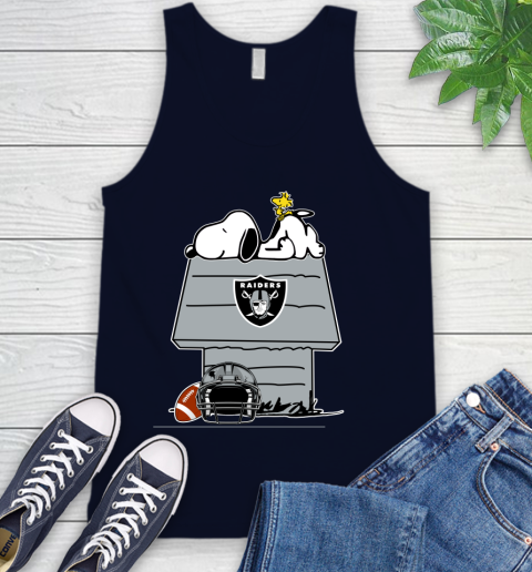Oakland Raiders NFL Football Snoopy Woodstock The Peanuts Movie Tank Top 3