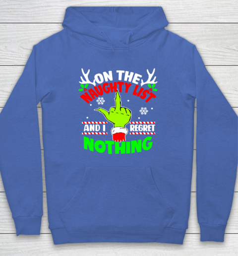 Funny On The List Of Naughty And I Regret Nothing Christmas Hoodie 5