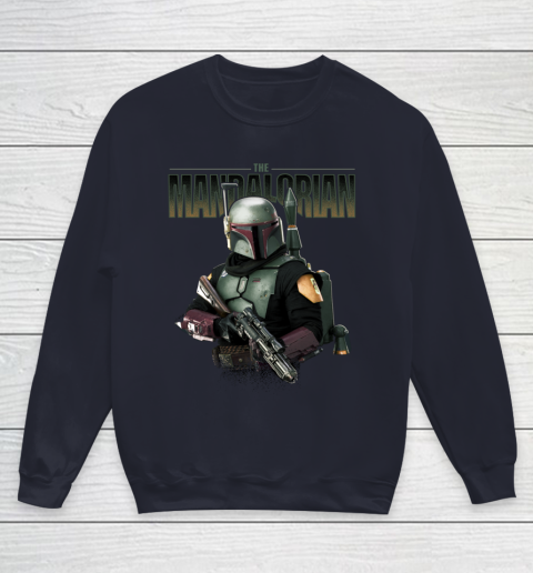 Star Wars The Mandalorian Boba Fett Logo Portrait R15 Youth Sweatshirt Tee For Sports