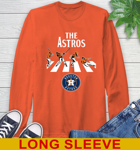 MLB Baseball Houston Astros The Beatles Rock Band Shirt Long Sleeve T-Shirt 4