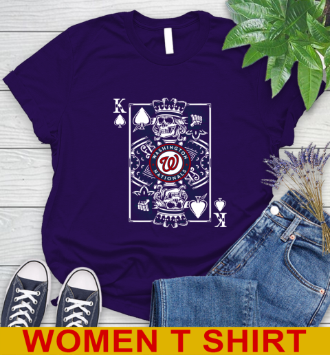 Washington Nationals MLB Baseball The King Of Spades Death Cards Shirt Women's T-Shirt 4