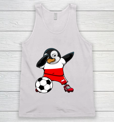 Dabbing Penguin Poland Soccer Fans Jersey Football Lovers Tank Top