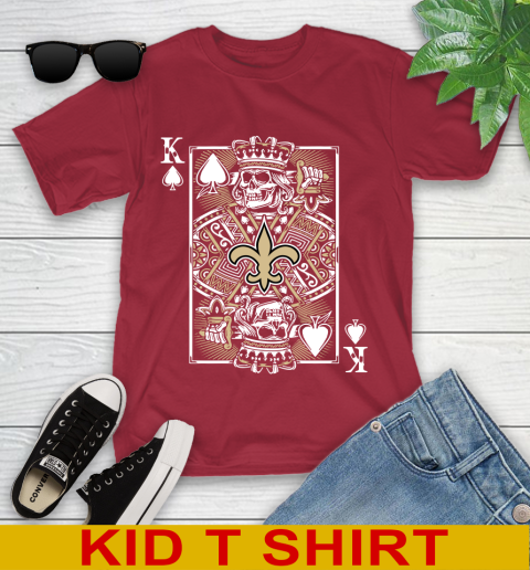New Orleans Saints NFL Football The King Of Spades Death Cards Shirt Youth T-Shirt 12