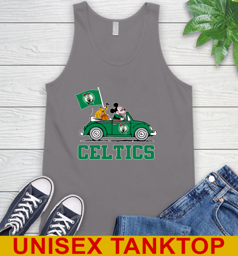 NBA Basketball Boston Celtics Pluto Mickey Driving Disney Shirt Tank Top 7