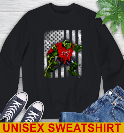 Tampa Bay Buccaneers Hulk Marvel Avengers NFL Football American Flag Sweatshirt