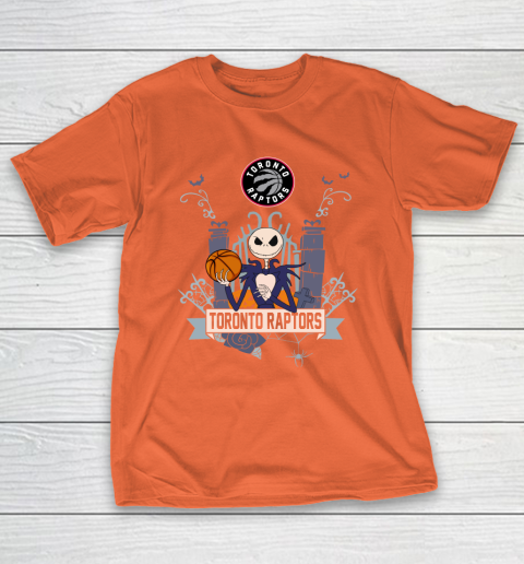 NBA Toronto Raptors Basketball Jack Skellington Halloween T-Shirt 4
