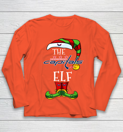 Washington Capitals Christmas ELF Funny NHL Youth Long Sleeve 3