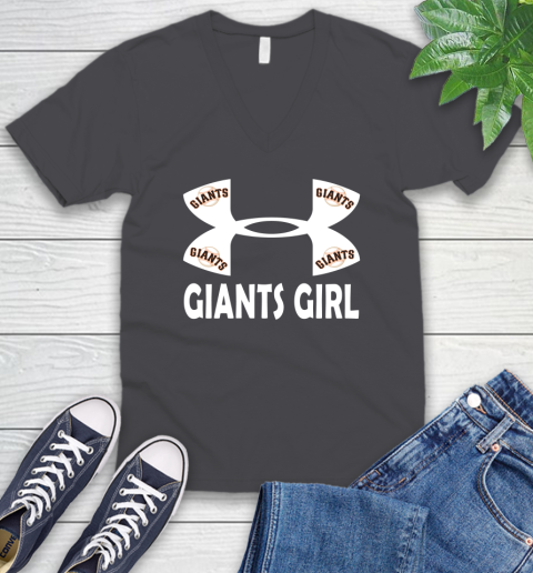 MLB San Francisco Giants Under Armour Baseball Sports V-Neck T-Shirt 4