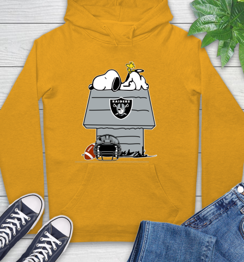 Oakland Raiders NFL Football Snoopy Woodstock The Peanuts Movie Hoodie 3