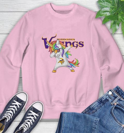 Minnesota Vikings NFL Football Funny Unicorn Dabbing Sports Sweatshirt 9