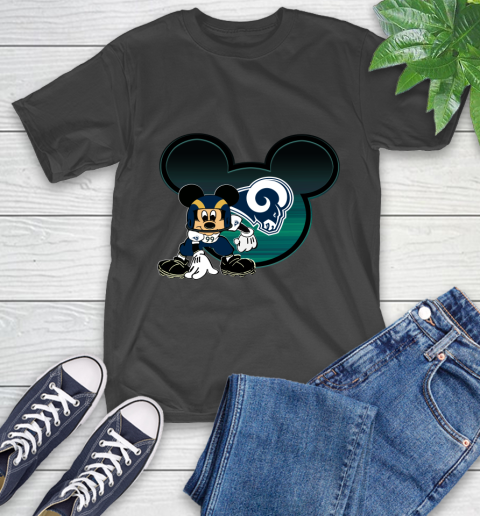 NFL Los Angeles Rams Mickey Mouse Disney Football T Shirt T-Shirt 2