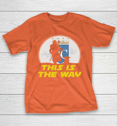 Kansas City Royals MLB Baseball Star Wars Yoda And Mandalorian This Is The Way T-Shirt 4