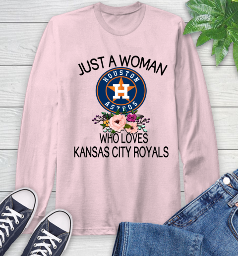 MLB Just A Woman Who Loves Kansas City Royals Baseball Sports Long Sleeve T-Shirt 8