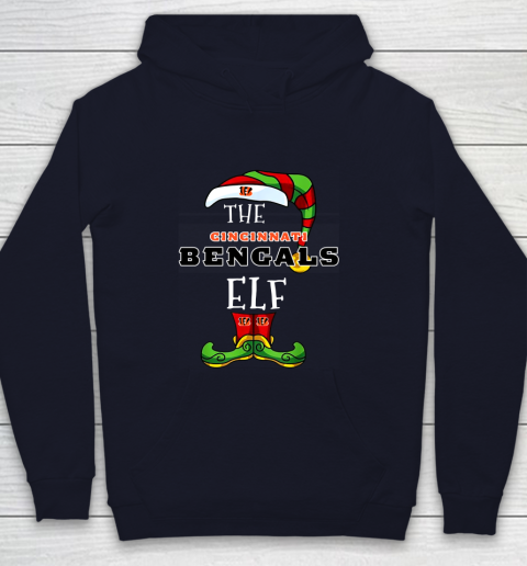 Cincinnati Bengals Christmas ELF Funny NFL Youth Hoodie 2