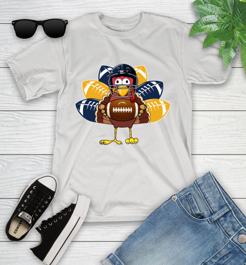San Diego Chargers Turkey Thanksgiving Day Youth T-Shirt