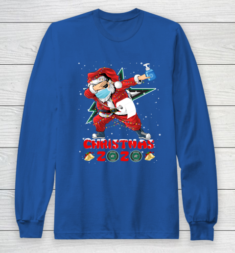 Dallas Stars Funny Santa Claus Dabbing Christmas 2020 NHL Long Sleeve T-Shirt 6