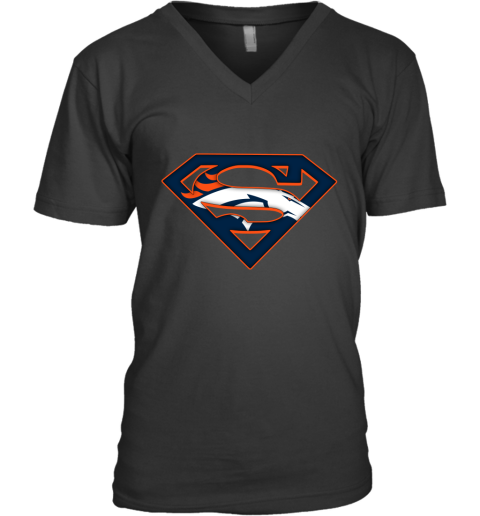 We Are Undefeatable Denver Broncos x Superman NFL V-Neck T-Shirt