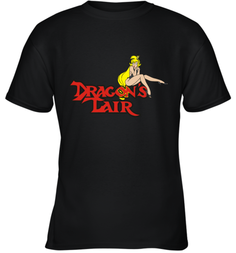 qzjo dragons lair daphne baseball shirts youth t shirt 26 front black