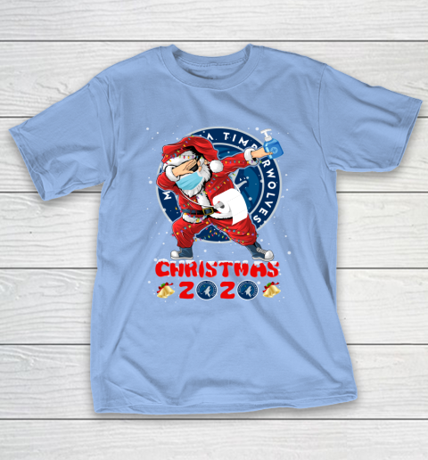 Minnesota Timberwolves Funny Santa Claus Dabbing Christmas 2020 NBA T-Shirt 10