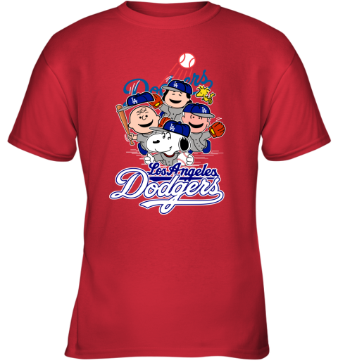 Charlie Brown Snoopy And Woodstock Los Angeles Dodgers Baseball