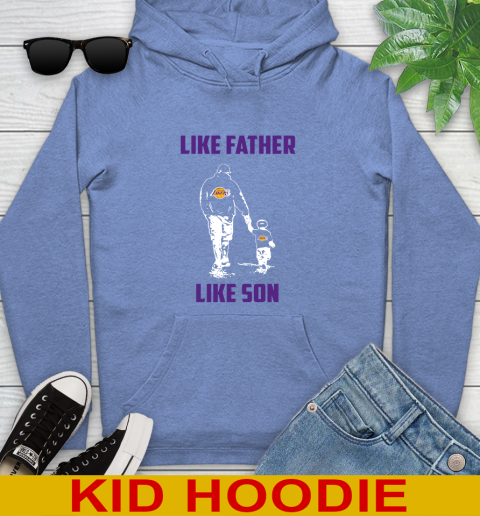 Los Angeles Lakers NBA Basketball Like Father Like Son Sports Youth Hoodie 12