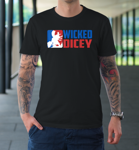 Wicked Dicey  Baseball Logo Style T-Shirt