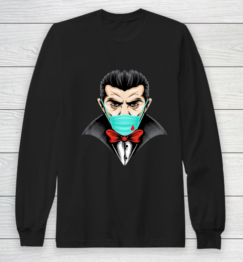 Funny Vampire Face Mask Simple Halloween Costume 2020 Long Sleeve T-Shirt