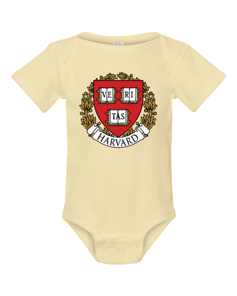 Harvard Crimson Infant Bodysuit ynxl harvard crimson infant rib bodysuit 4400 105 front banana