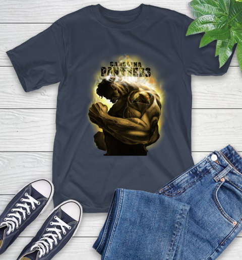 Carolina Panthers NFL Football Hulk Marvel Avengers Sports T-Shirt 3