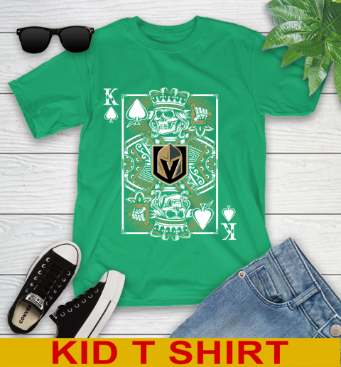Vegas Golden Knights NHL Hockey The King Of Spades Death Cards Shirt Youth T-Shirt 7