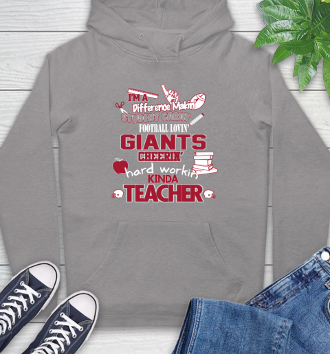New York Giants NFL I'm A Difference Making Student Caring Football Loving Kinda Teacher Hoodie 6