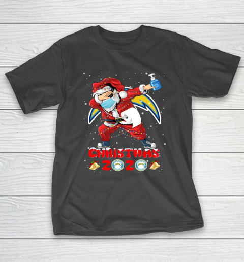 Los Angeles Chargers Funny Santa Claus Dabbing Christmas 2020 NFL T-Shirt
