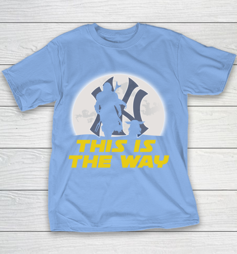New York Yankees MLB Baseball Star Wars Yoda And Mandalorian This Is The Way Youth T-Shirt 8