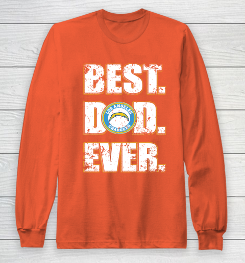 NFL Los Angeles Chargers Football Best Dad Ever Family Shirt Long Sleeve T-Shirt 3